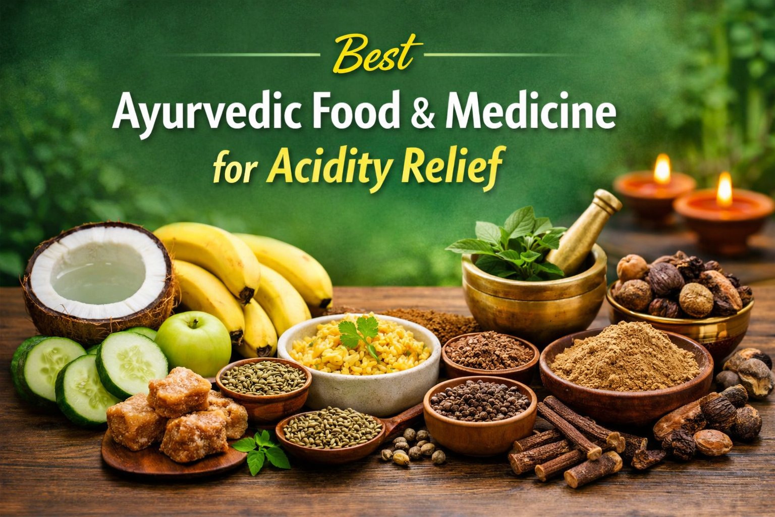 Best Ayurvedic Food & Medicine for Acidity Relief