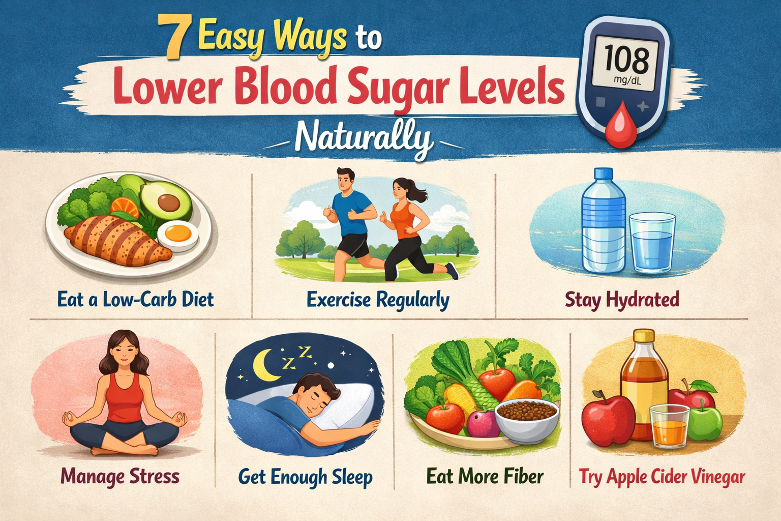 7 Natural Ways to Lower Blood Sugar Levels Naturally